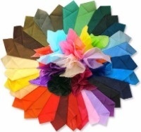 Silkepapir i mange farver