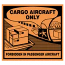 Cargo Aircraft Only etiket CAO IATA label