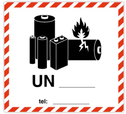 Lithium UN etiket | Dag til dag levering ALBE Emballage A/S