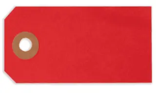 Manillamærker 4 x 8 cm - Rød