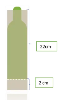 Flaskebeskytter i pap 24 cm