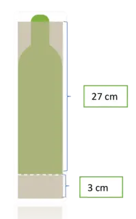 Flaskebeskytter i pap 30 cm