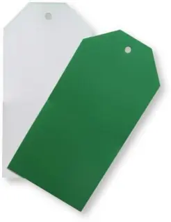 Plastmærker 12 x 6 cm - Grøn / Hvid