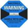 Blå shockwatch etiket