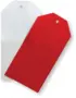 Plastmærker 12 x 6 cm - Rød / Hvid