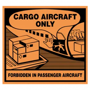 Cargo Aircraft Only etiketter CAO IATA label